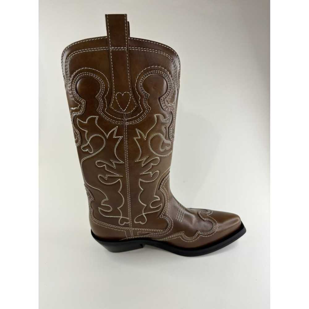 Ganni Leather western boots - image 6