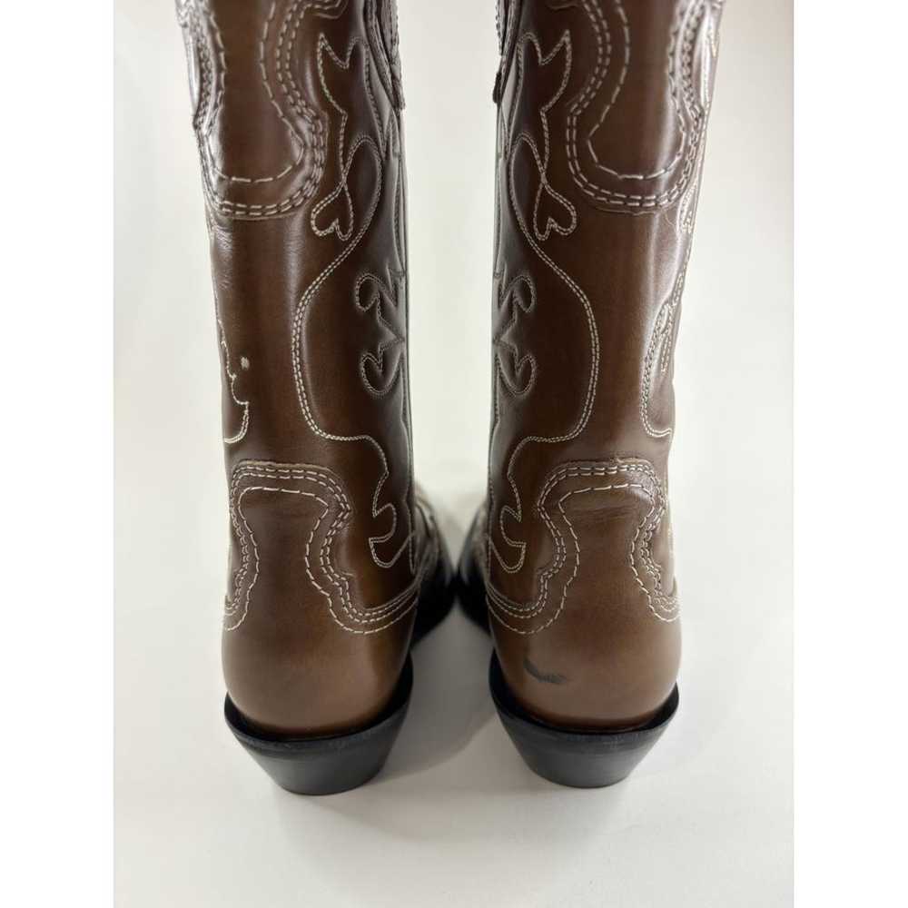 Ganni Leather western boots - image 8