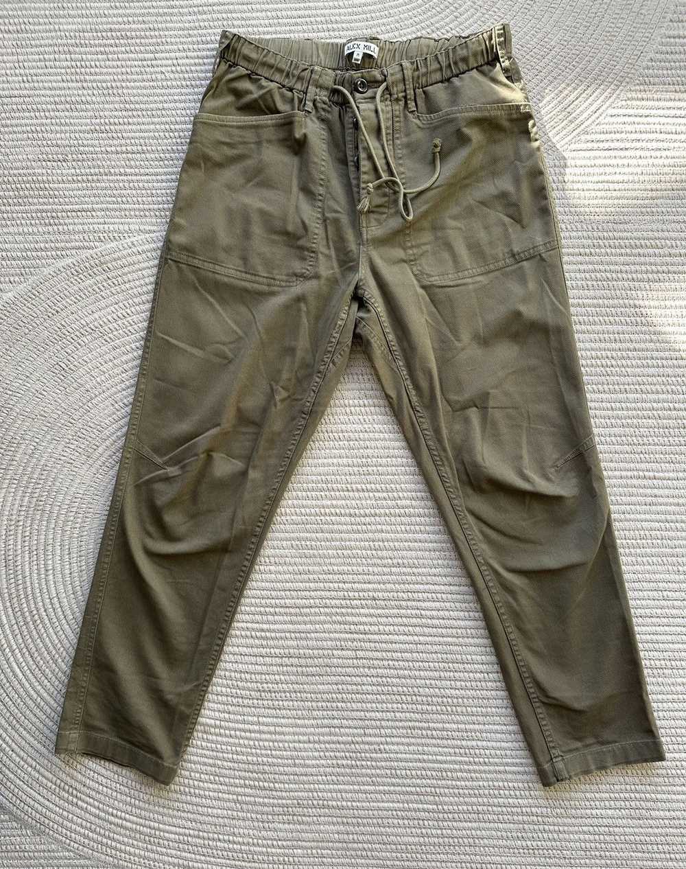 Alex Mill Olive Pull-On Button Fly Pant - image 2
