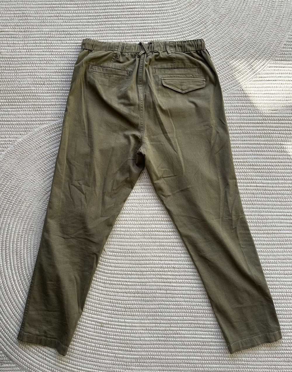 Alex Mill Olive Pull-On Button Fly Pant - image 3
