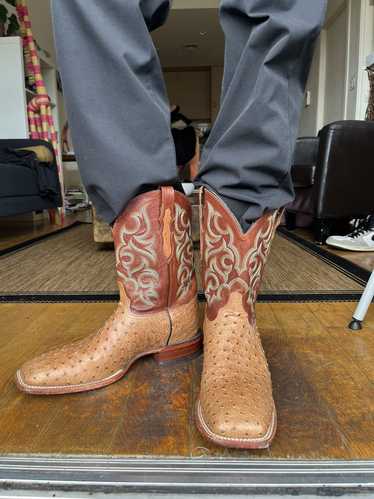 Justin Boots × Vintage Vintage cowboy boots ostric