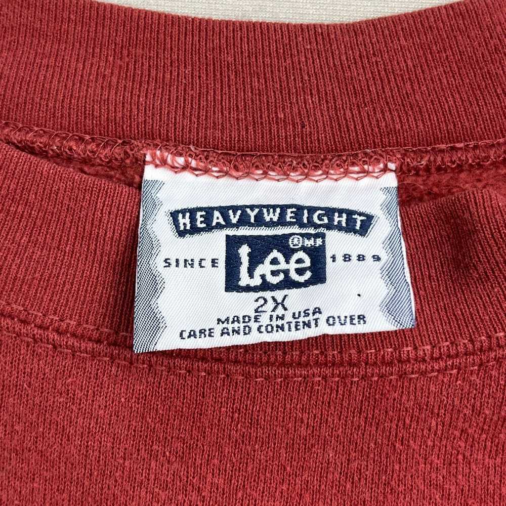 Lee × Vintage Vintage Red Sweatshirt XXL Crewneck… - image 4