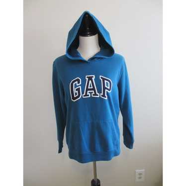 Gap GAP LONG SLEEVED BLUE HOODIE LARGE WOMENS WIT… - image 1