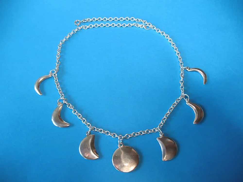 Vintage Hand-Made Sterling Silver Phases of the M… - image 10