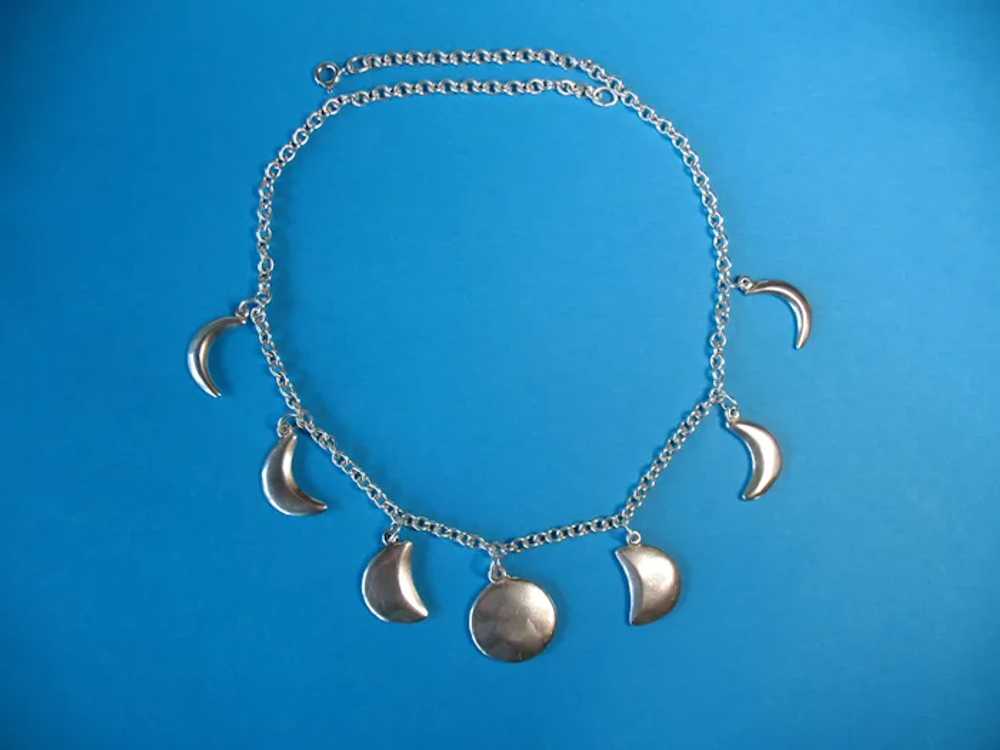 Vintage Hand-Made Sterling Silver Phases of the M… - image 12