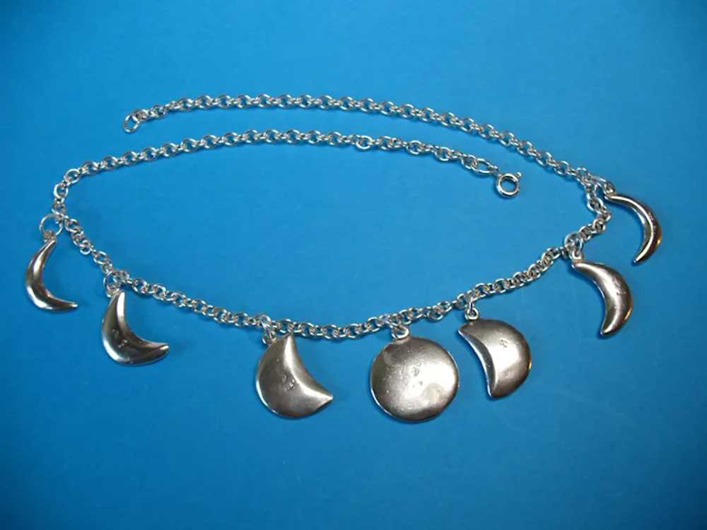 Vintage Hand-Made Sterling Silver Phases of the M… - image 6