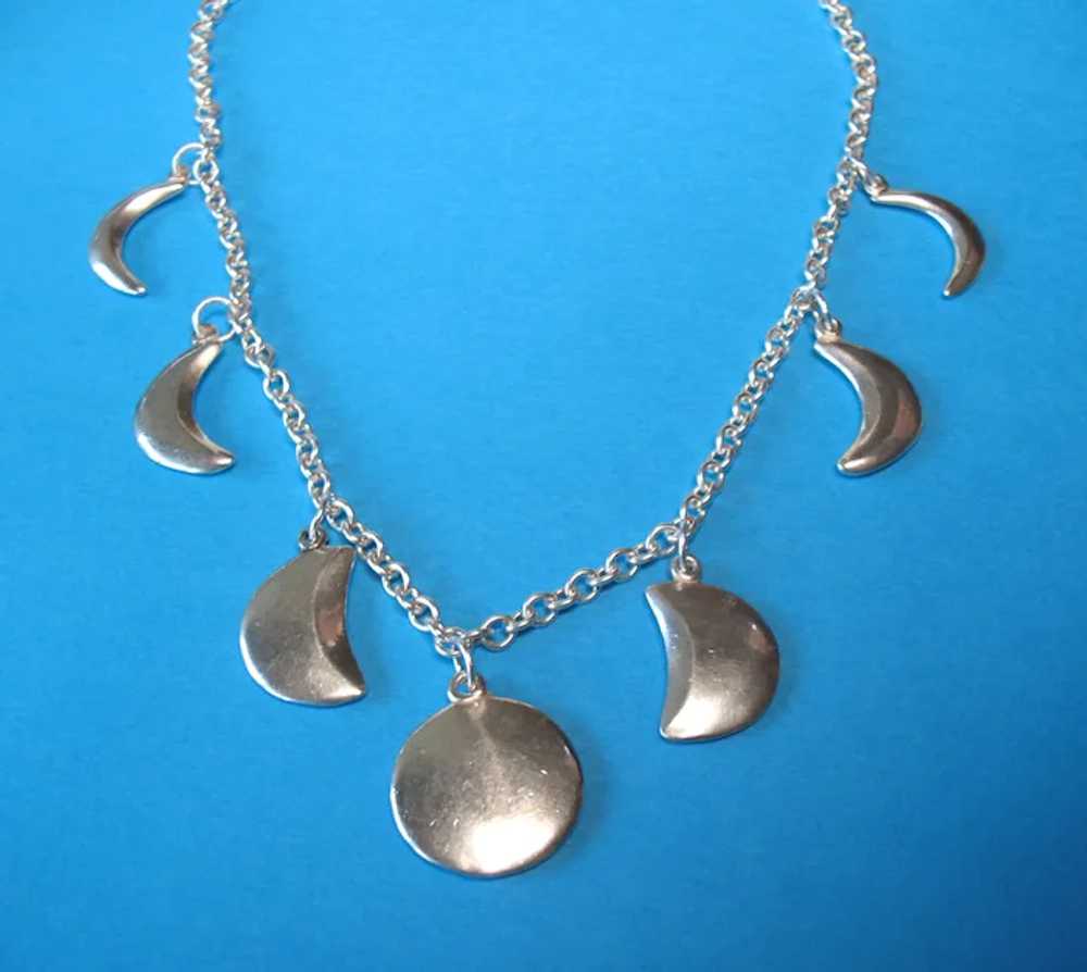 Vintage Hand-Made Sterling Silver Phases of the M… - image 9
