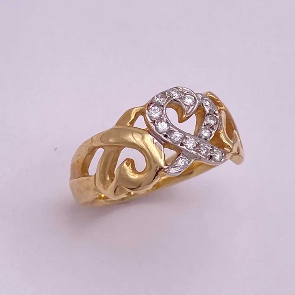 Loving Hearts Diamond Ring 14K Gold .20 Carat TW,… - image 2