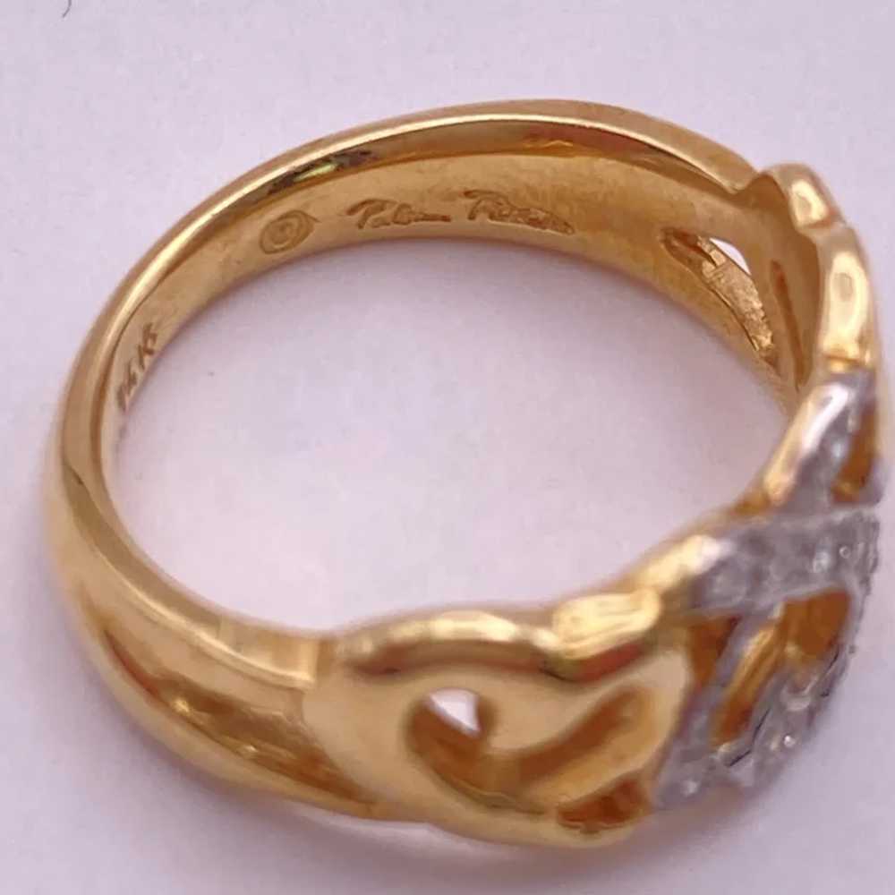 Loving Hearts Diamond Ring 14K Gold .20 Carat TW,… - image 5