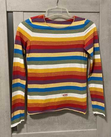 Chloe Chloe rainbow striped multicolour long sleev