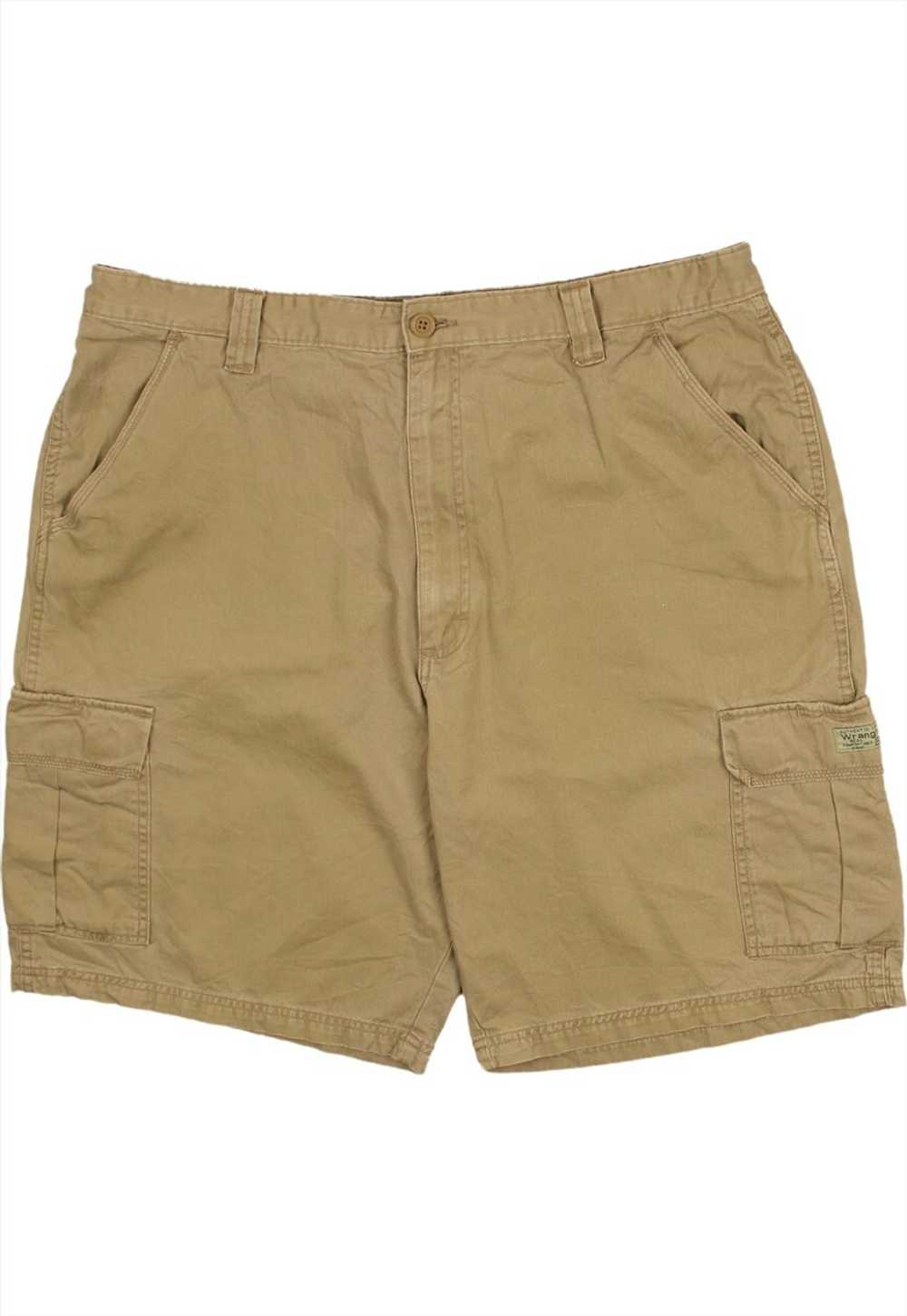 Vintage 90's Wrangler Shorts Cargo Pockets Tan Br… - image 2