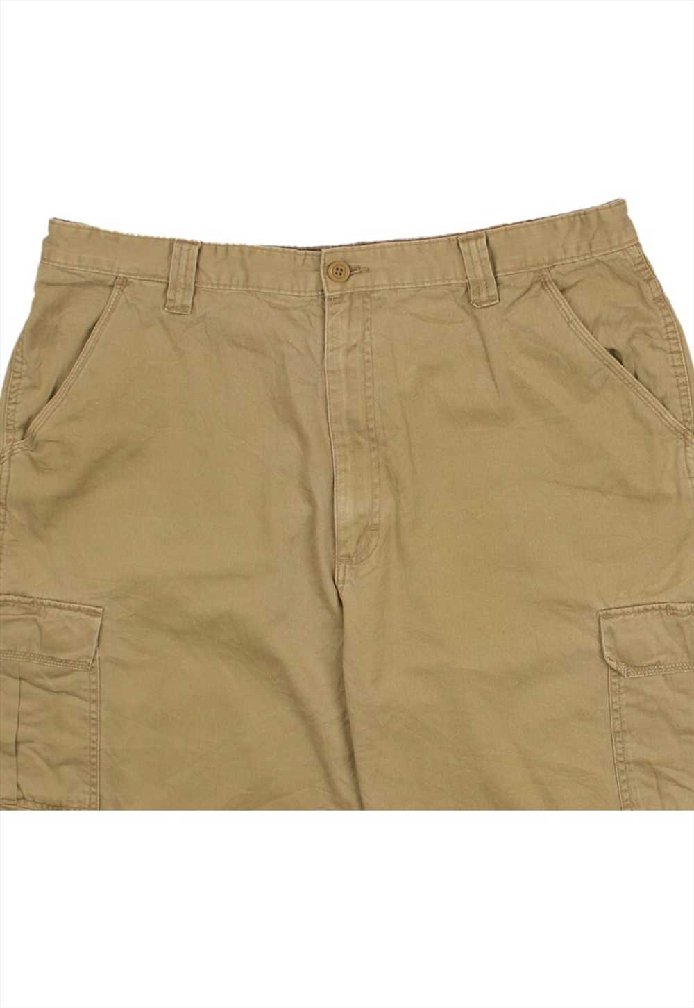 Vintage 90's Wrangler Shorts Cargo Pockets Tan Br… - image 3