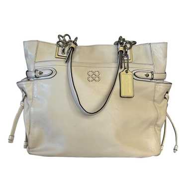 Coach Coach Colette Ivory-White Leather Tote Carry