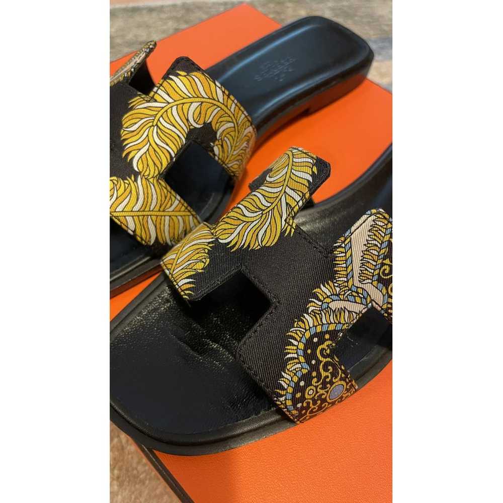 Hermès Oran cloth sandal - image 2