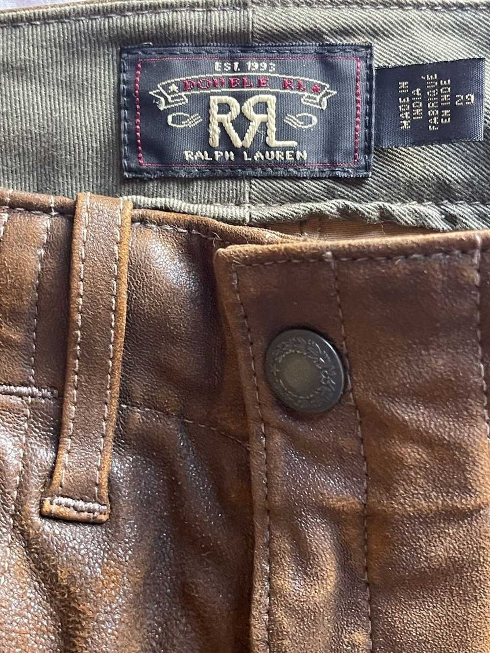 RRL Ralph Lauren RRL leather cargo men’s pants - image 7