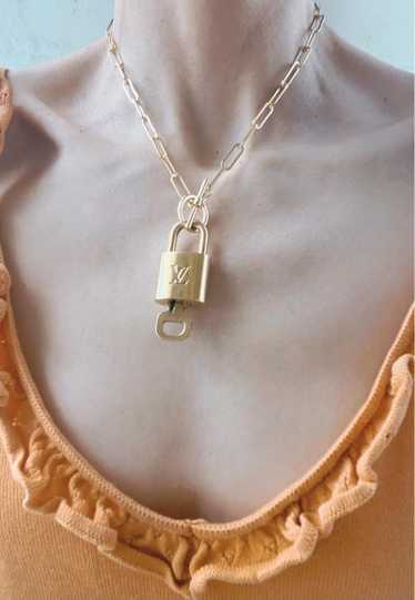 authentic Louis Vuitton lock & key necklace