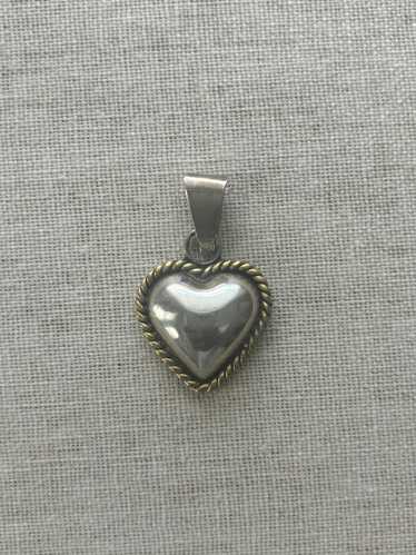 Sterling Silver Puffy Heart Pendant | Used,…