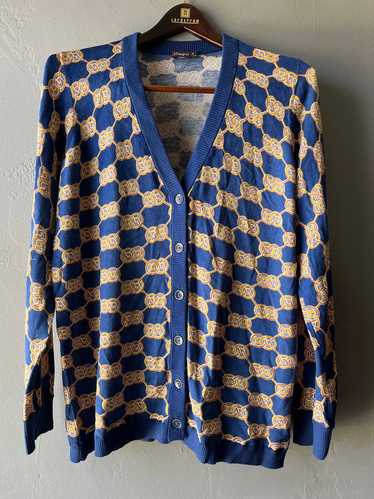 J. McLaughlin Blue and Gold Cardi (M) | Used,…