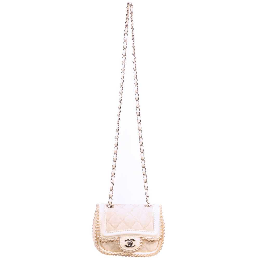 Vintage Chanel Pearl Classic Quilted Single Flap … - image 2