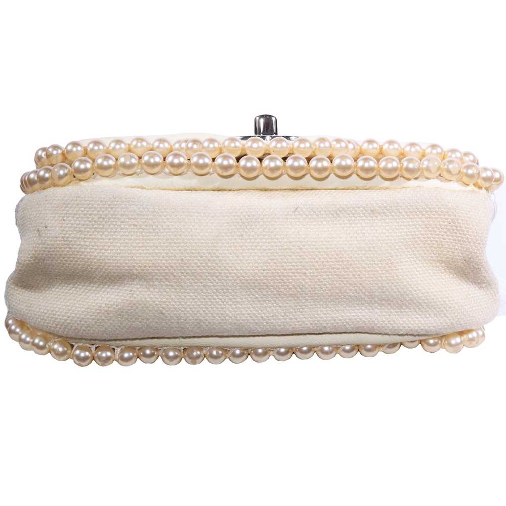 Vintage Chanel Pearl Classic Quilted Single Flap … - image 3