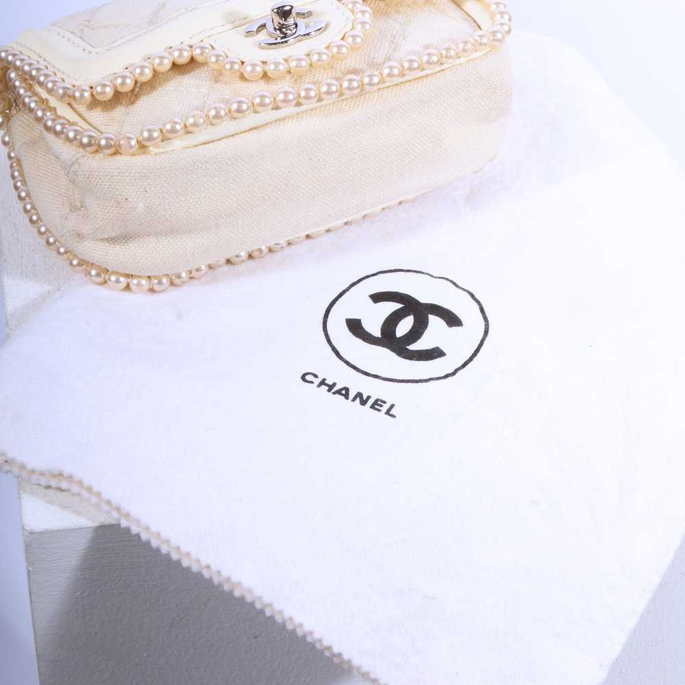 Vintage Chanel Pearl Classic Quilted Single Flap … - image 4