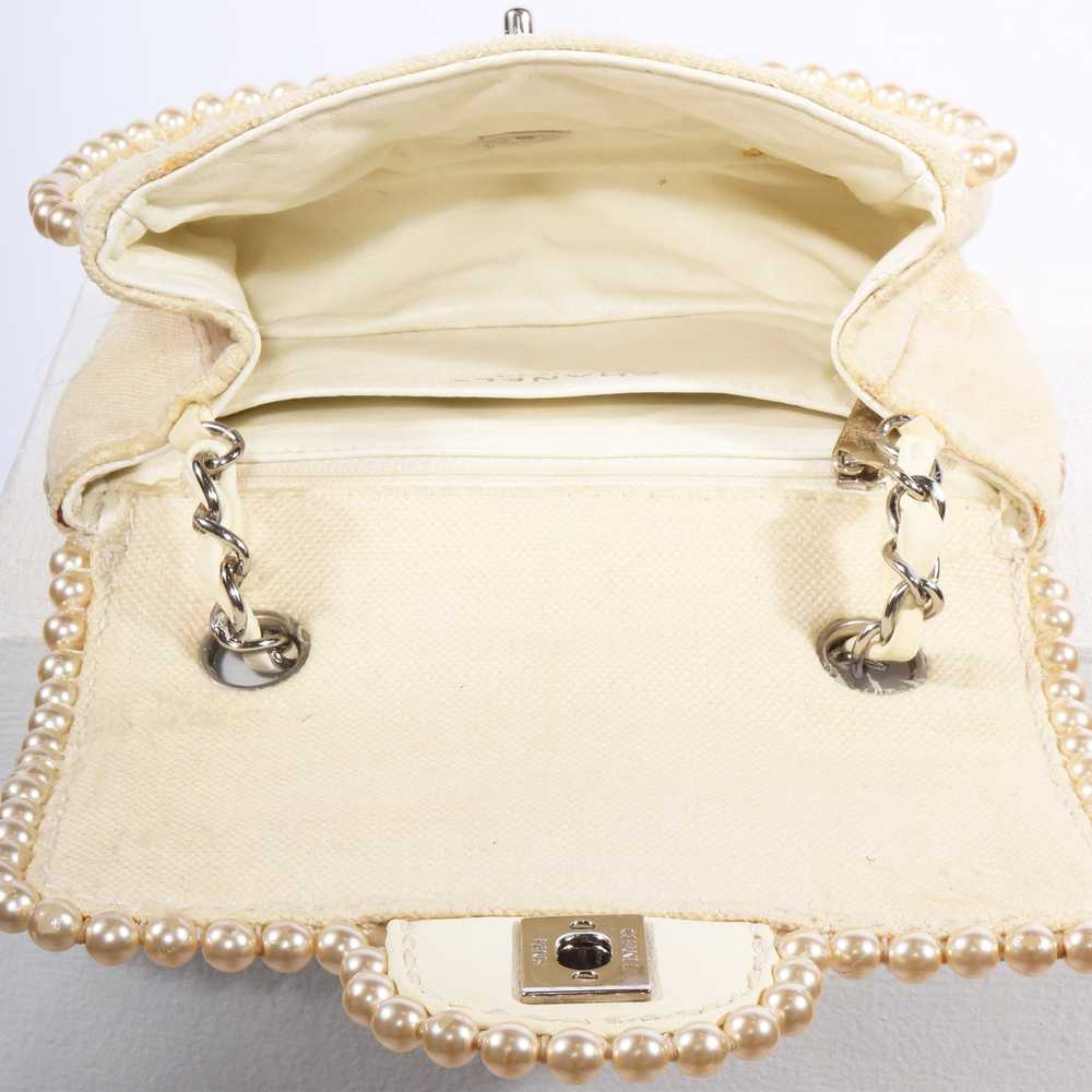 Vintage Chanel Pearl Classic Quilted Single Flap … - image 5