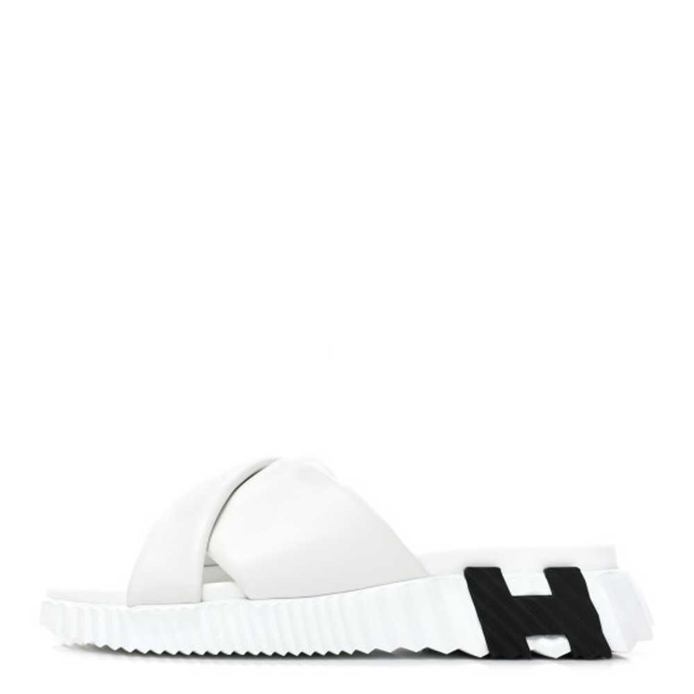 HERMES Nappa Womens Infra Sandals 37 White - image 1