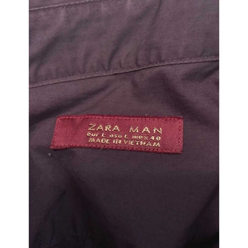 Zara Zara Man Button Up Long Sleeve Purple Dress … - image 2