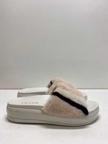 Authentic Prada White Slip-On Sandal W 6 - image 1