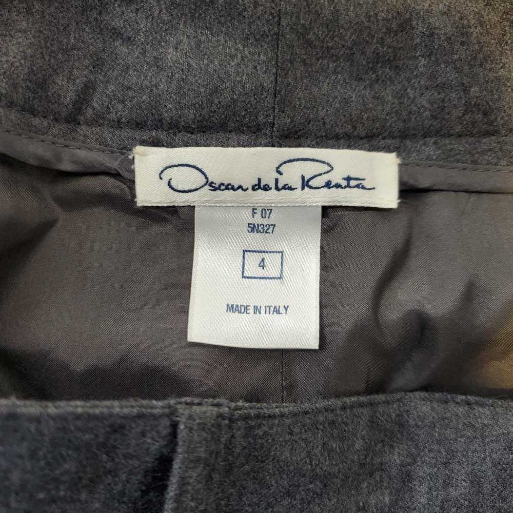 Authenticated Oscar De La Renta Gray Wool/Silk Pa… - image 4