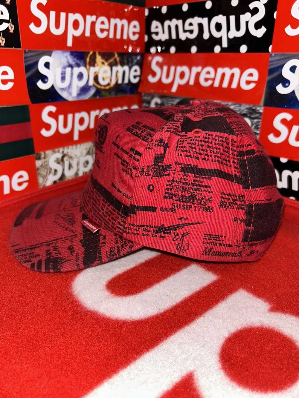 Supreme Supreme FBI 6 Panel Cap Red 2004 RARE HAT - image 2