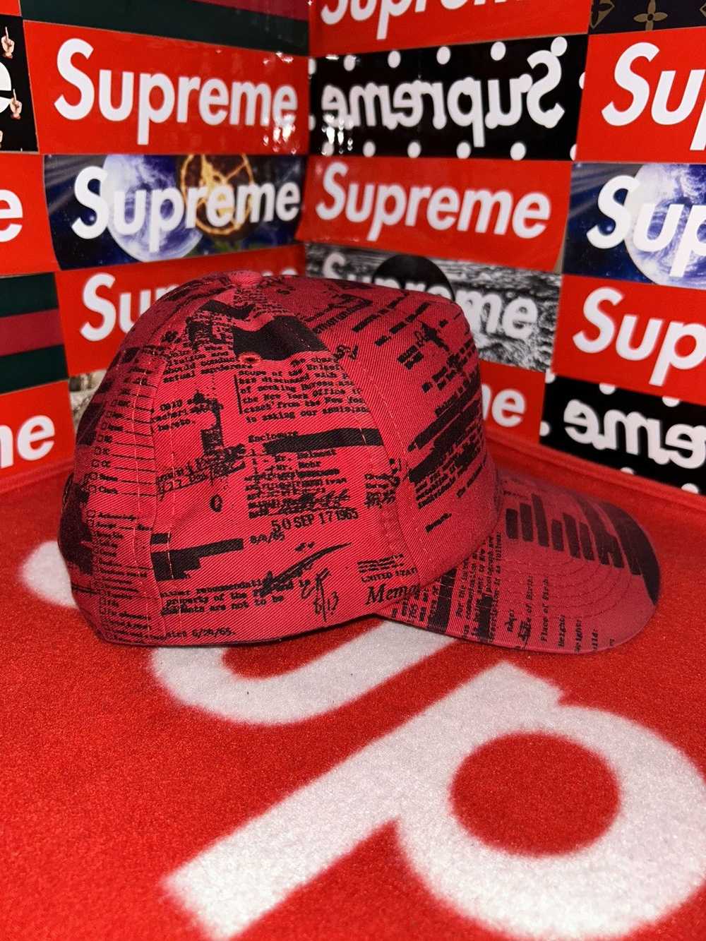 Supreme Supreme FBI 6 Panel Cap Red 2004 RARE HAT - image 3