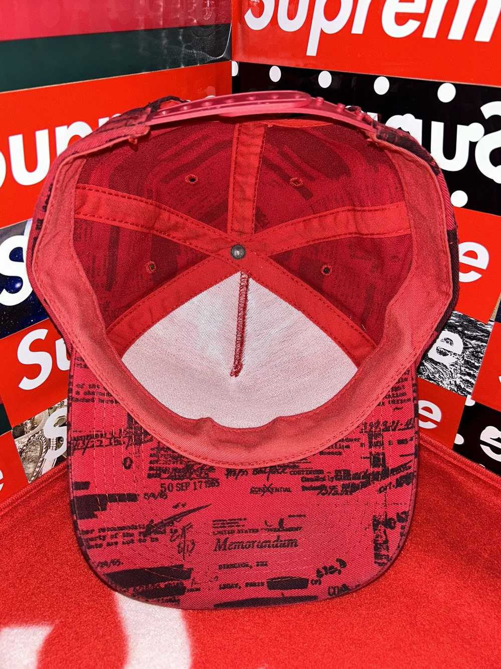 Supreme Supreme FBI 6 Panel Cap Red 2004 RARE HAT - image 6