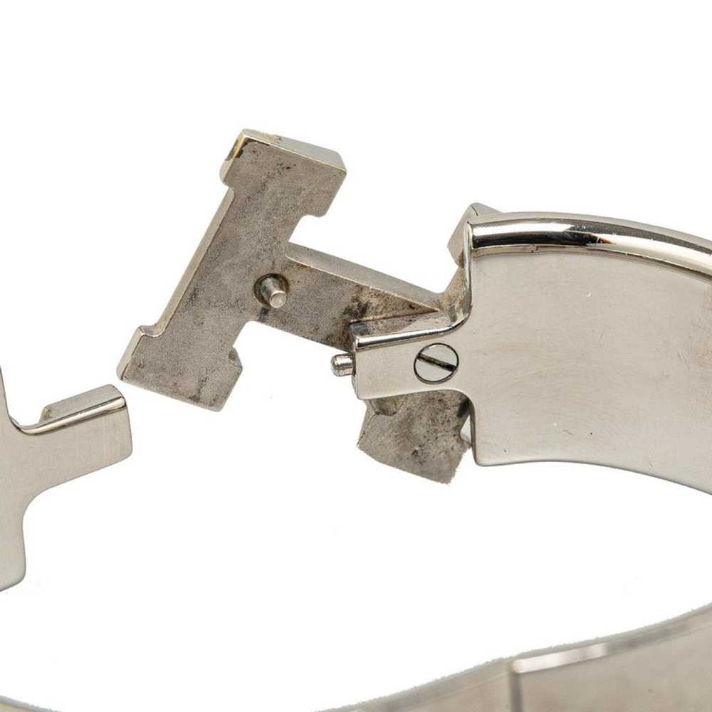 Hermès Clic H silver bracelet - image 4