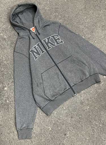 Hype × Nike × Vintage Nike spell out zip up hoodie