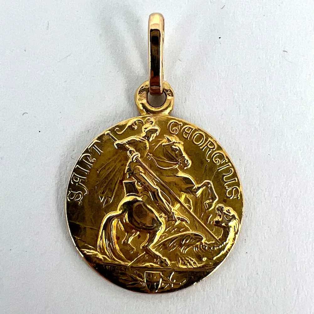 French St George and the Dragon 18K Yellow Gold M… - image 12