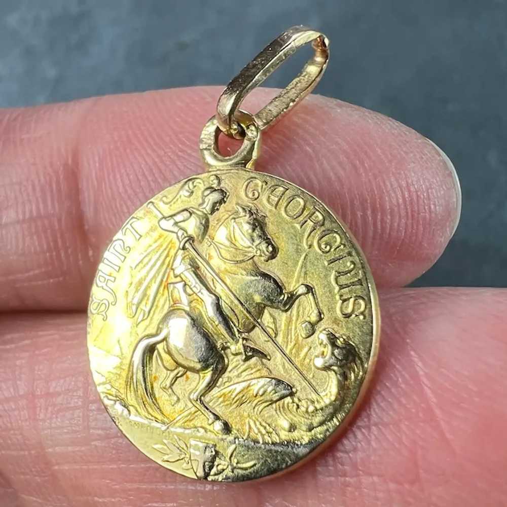 French St George and the Dragon 18K Yellow Gold M… - image 6