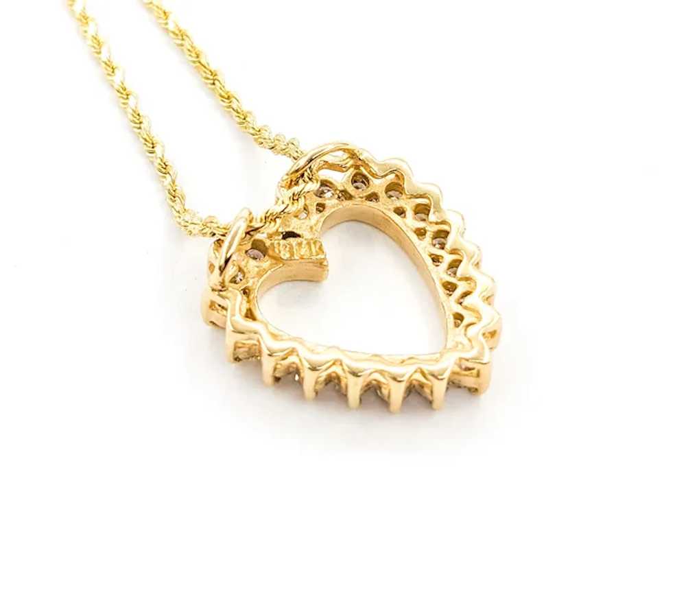 Diamond Heart Pendant in Yellow Gold - image 7