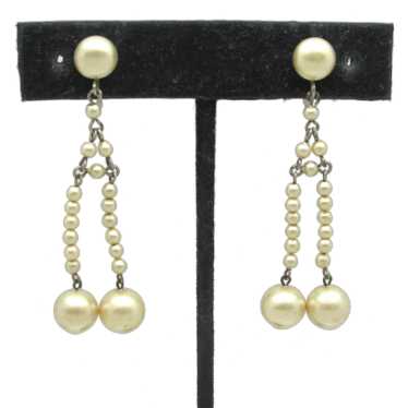 Edwardian Dangling Imitation Pearl Earrings