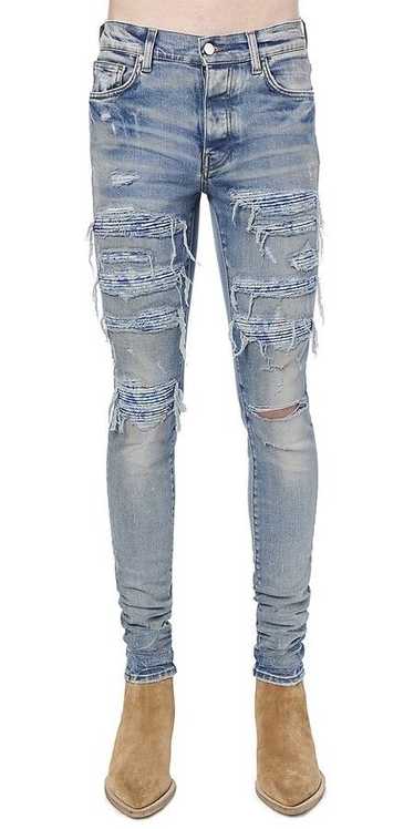 Amiri o1mle0624 Slik Pj Thrasher Jeans in Blue