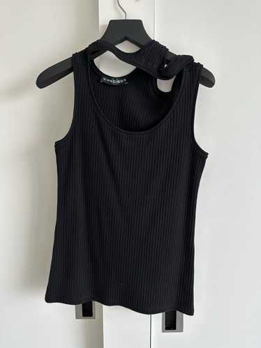 Y/Project Triple Collar Black Ribbed Tank Unisex