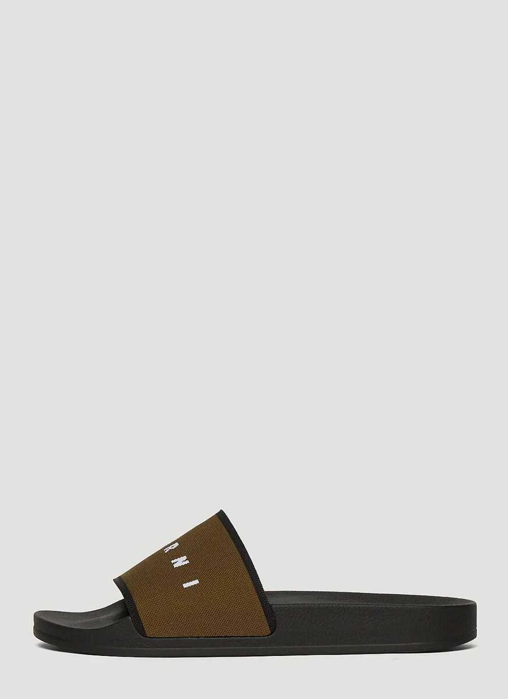 Marni o1srvl11e0724 Canvas Slide in Brown - image 5