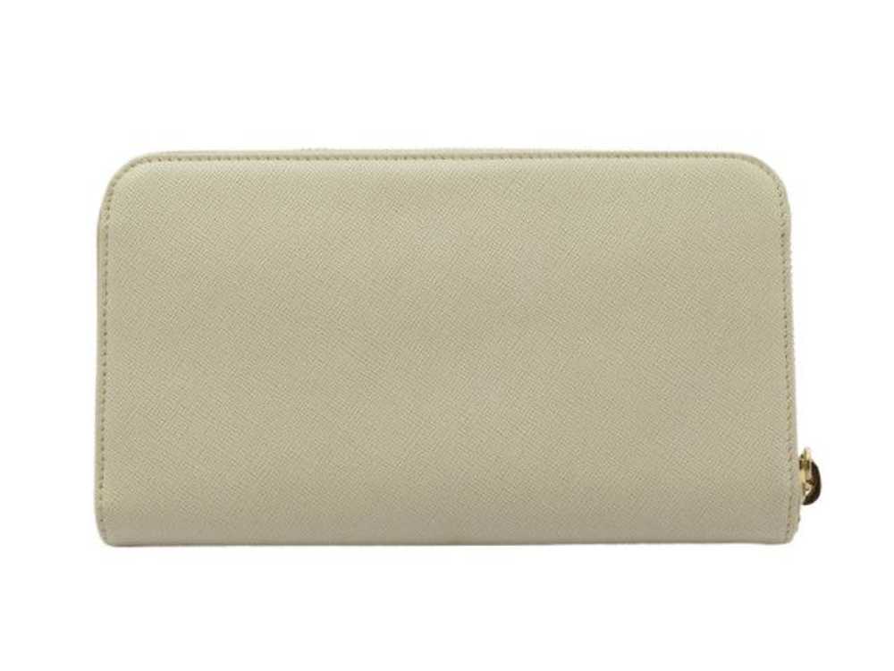 Prada Prada Saffiano Leather Zippy White Wallet - image 2