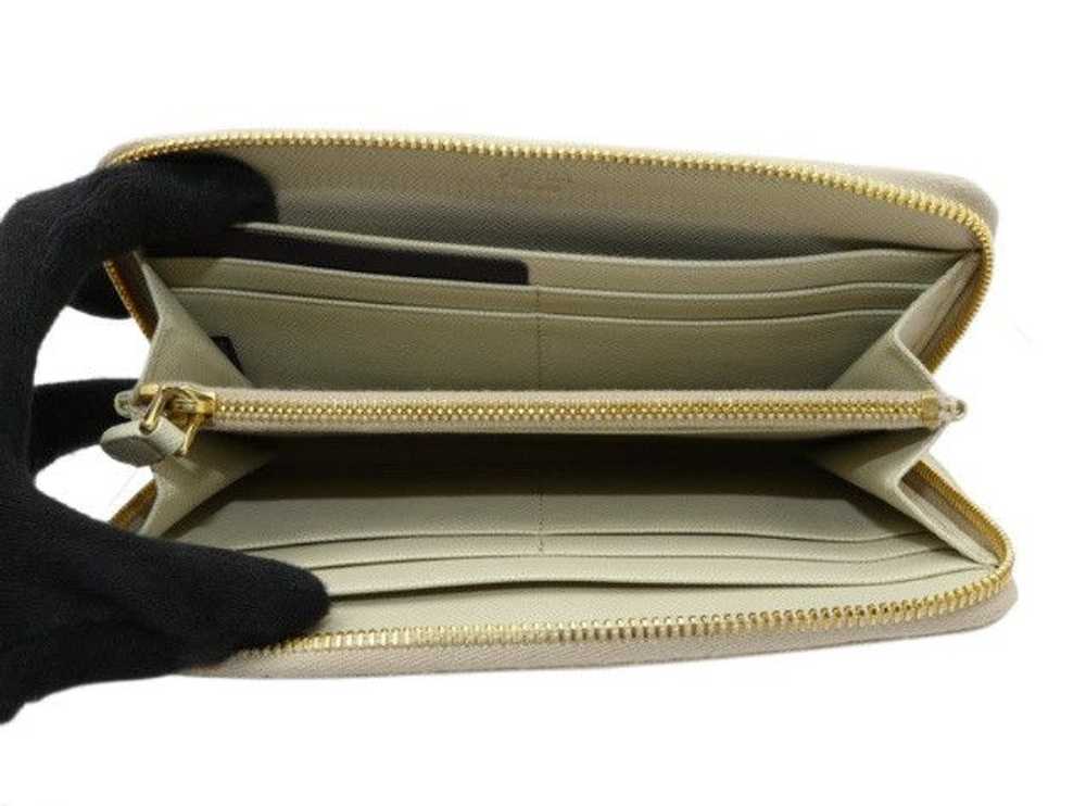 Prada Prada Saffiano Leather Zippy White Wallet - image 4