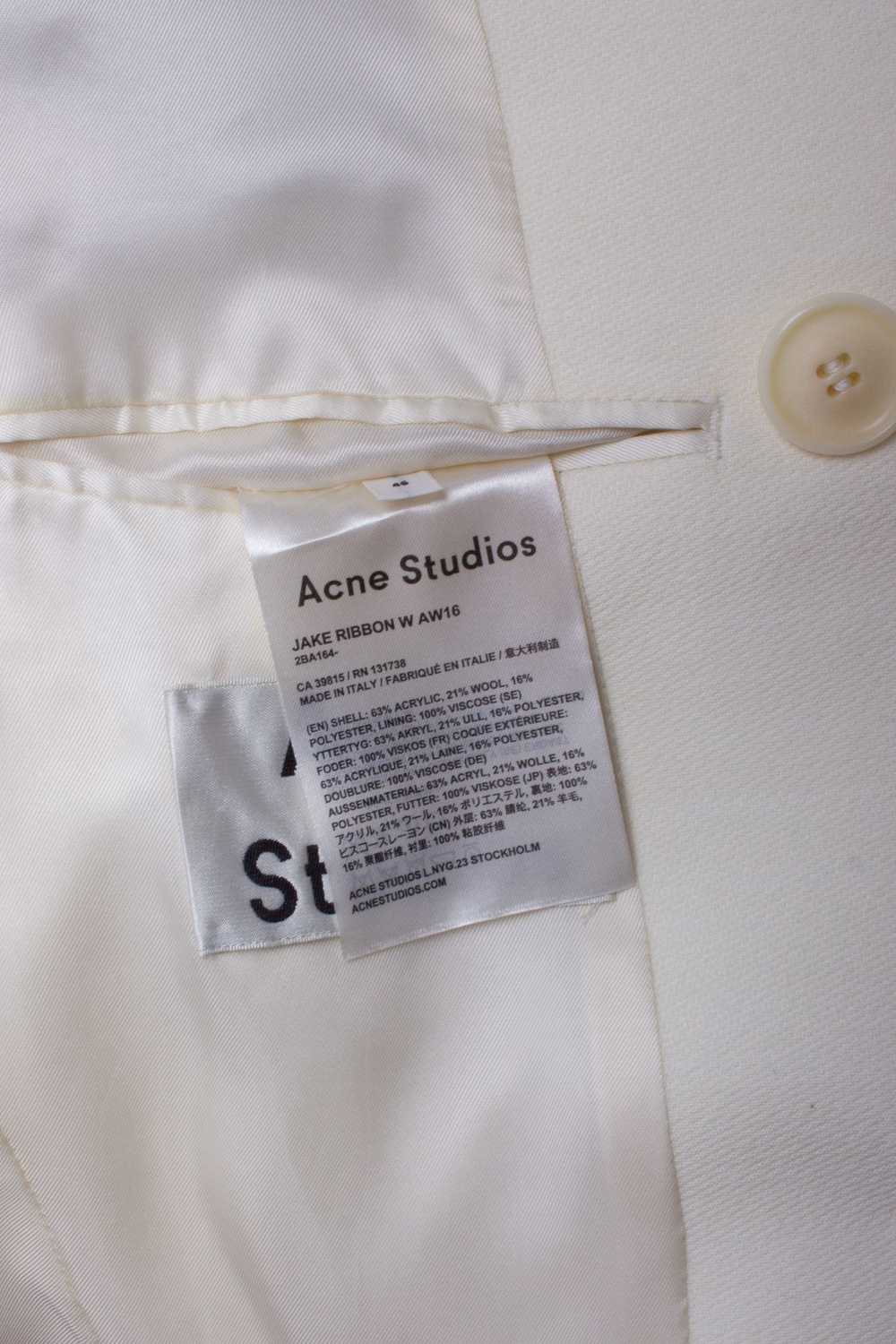Acne Studios ACNE STUDIOS RIBBON JAKE COAT WHITE … - image 7