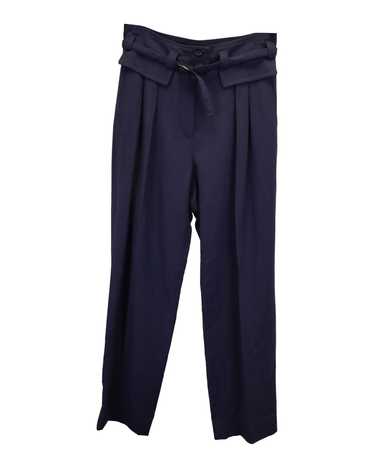 A.P.C. Navy Blue Wool Belted Pleated Trousers APC - image 1