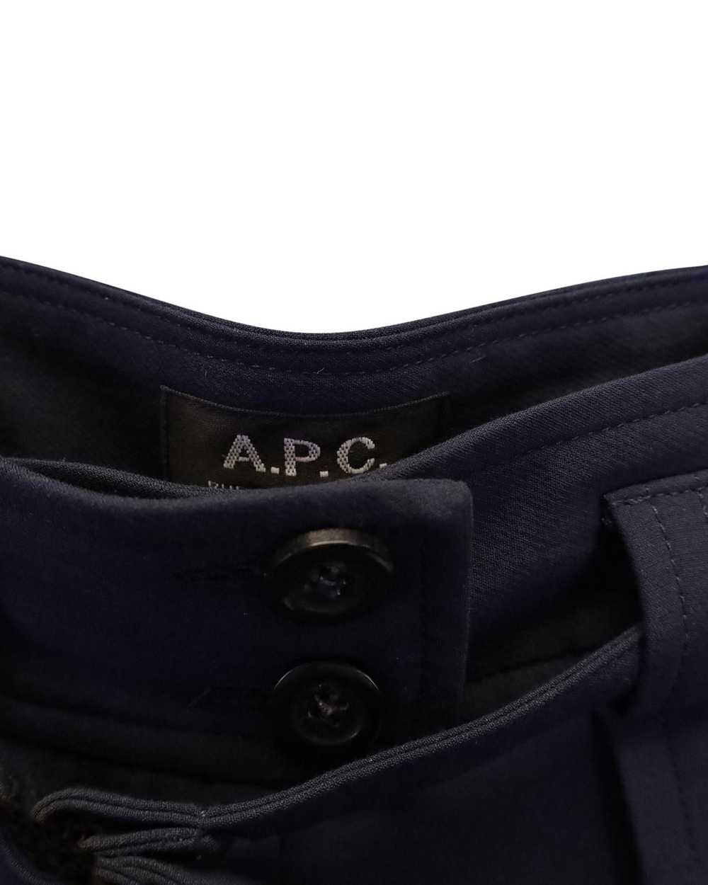 A.P.C. Navy Blue Wool Belted Pleated Trousers APC - image 3