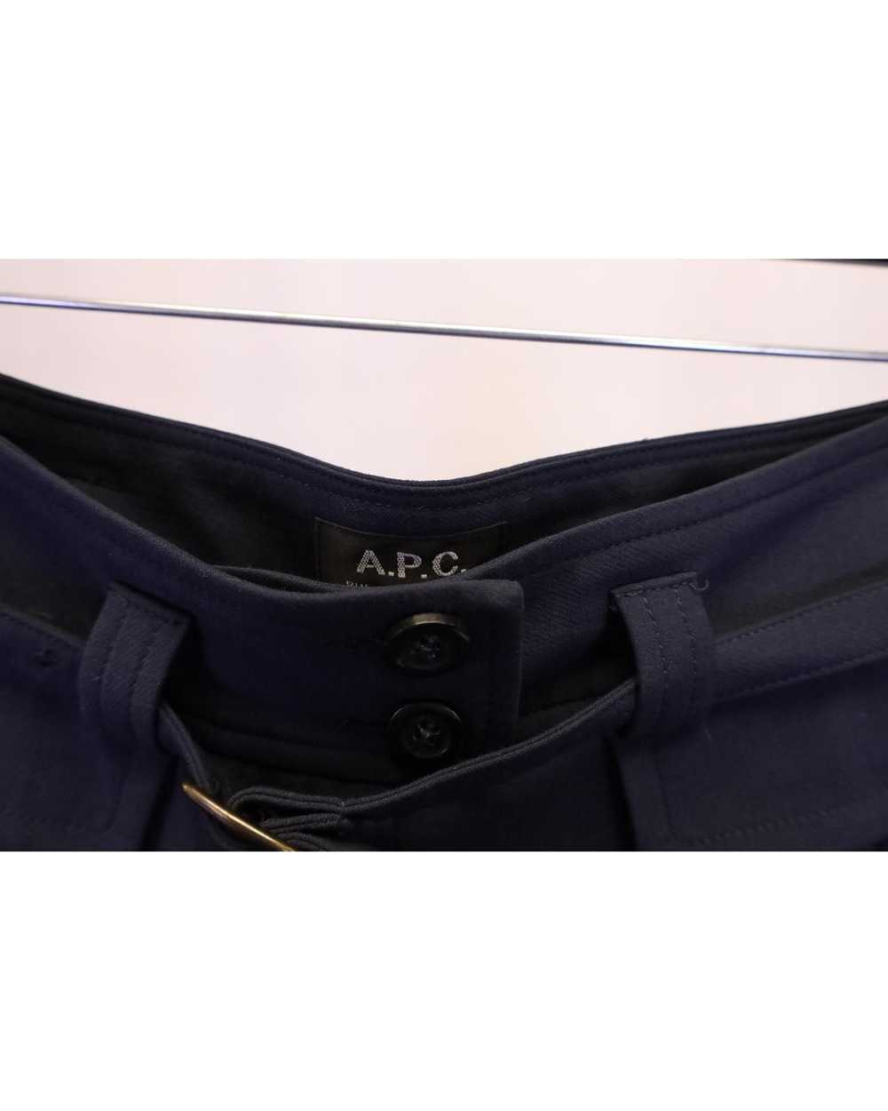 A.P.C. Navy Blue Wool Belted Pleated Trousers APC - image 4