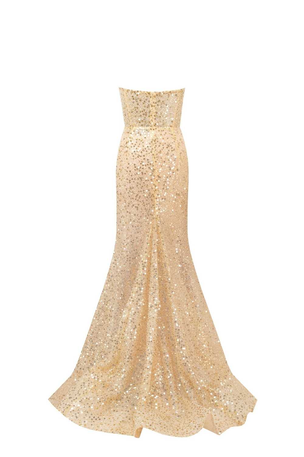 Milla Showstopper maxi dress covered in gold sequ… - image 3