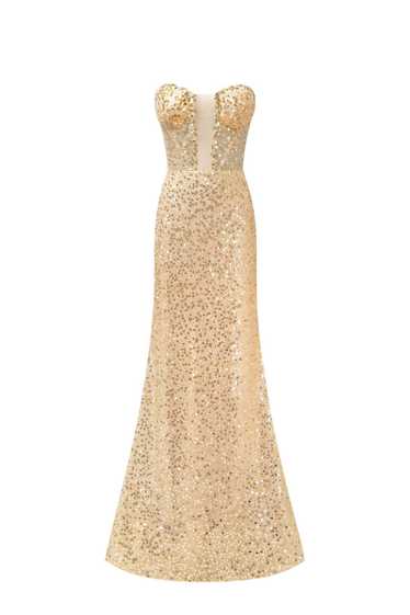Milla Showstopper maxi dress covered in gold sequi